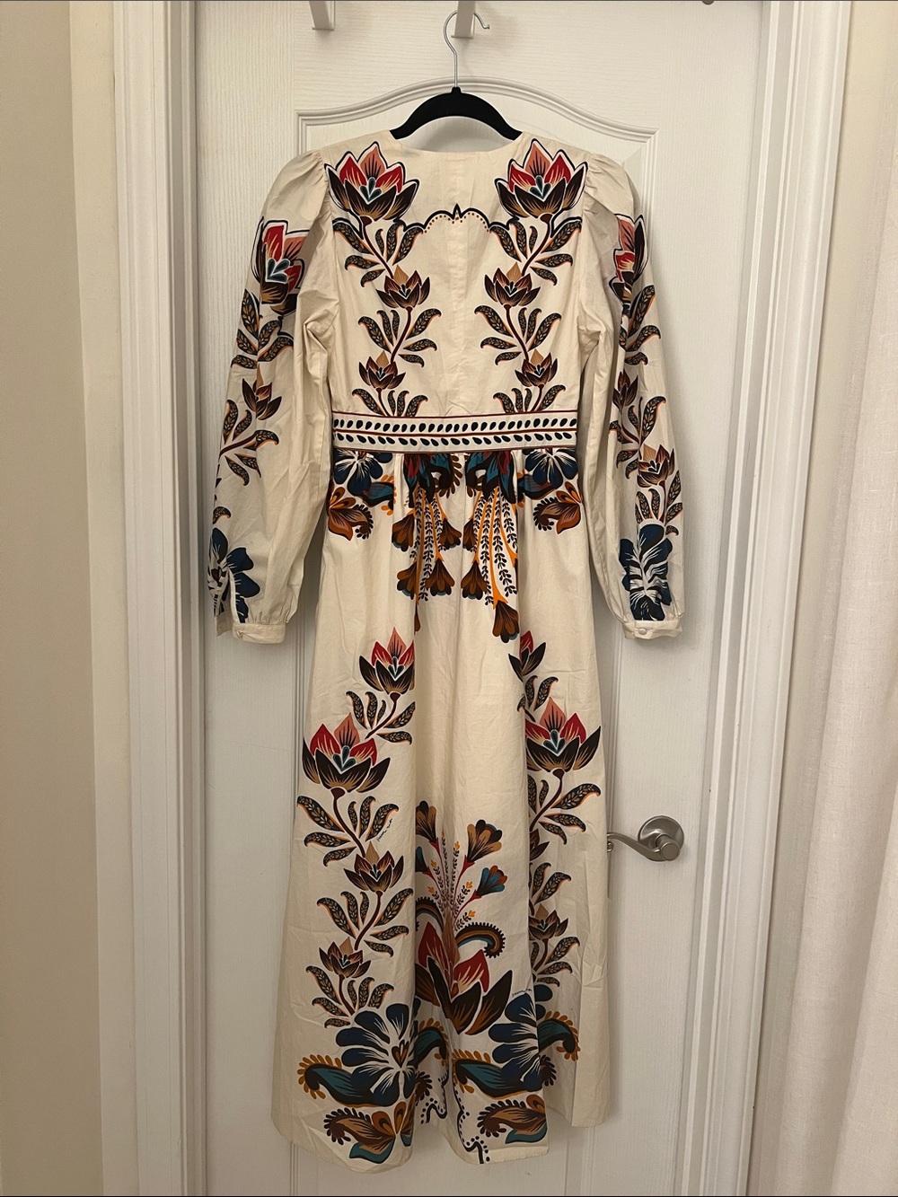 FARM Rio Cream Maxi Dress with Blue, Rust and Pink Florals - Picture 5 of 5